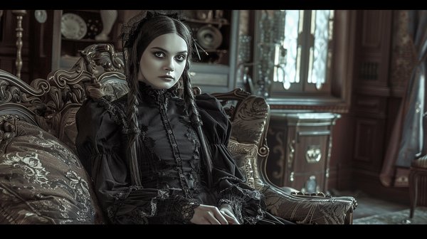 Robe Mercredi Addams : icône de style gothique